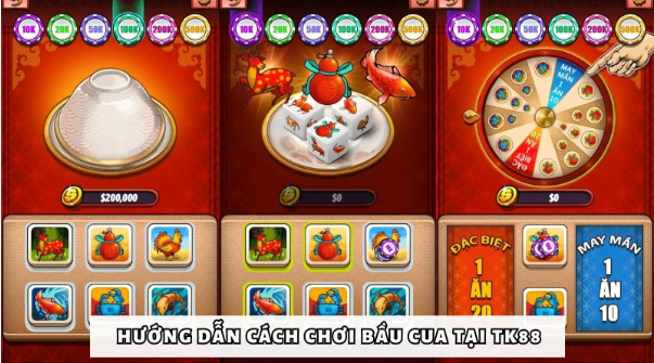 Game Bầu Cua Tôm Cá TK88